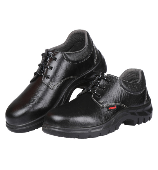 Deluxe Black Leather Safety Footwear, Protective Metal Toe Cap, FS02BL(SWSAPN)