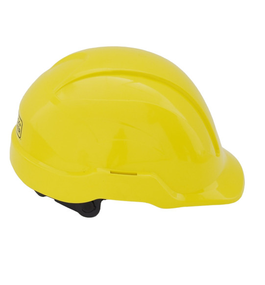 Black+Decker Industrial Safety Helmet with Plastic Suspension and Ratchet type Adjustment, BXHP0223IN(Yellow)