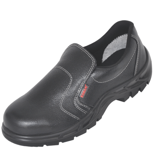Executive Black Leather Safety Footwear, Protective metal Toe Cap, FS04BL(SWSAPN)