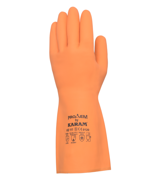 ProKem Chemical Resistent Latex Rubber Glove, HS111
