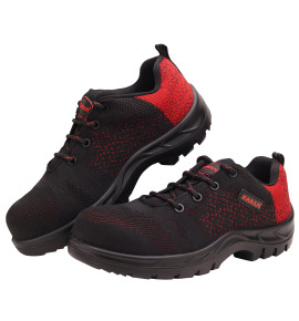 KARAM Flytex ISI Marked Flyknit Sporty Safety Shoes with Excellent Grip, Comfort with Single Density & Fiber Toe Cap | Anti-Static, Anti-Slip, Oil & Heat Resistant, FS215