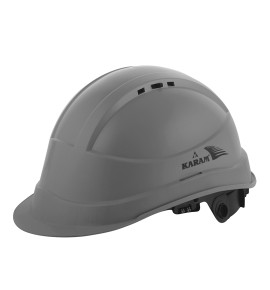 Safety Helmet With Protective Peak, Ventilators and Ratchet Type Adjustment, PN542