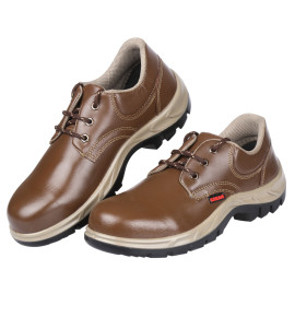 Executive Sporty Lace up brown leather safety footwear FS61BR(SWDAMN)