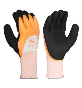 Black+Decker Orange & Black Safety Hand Gloves Against Mechanical Risk, BXPG0335IN