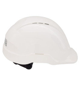Black+Decker Industrial Safety Helmet with Plastic Suspension and Ratchet type Adjustment, BXHP0222IN(White)