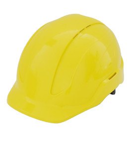Black+Decker Industrial Safety Helmet with Plastic Suspension and Ratchet type Adjustment, BXHP0222IN( Yellow)