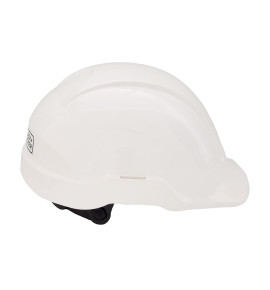 Black+Decker Industrial Safety Helmet with Plastic Suspension and Ratchet type Adjustment, BXHP0223IN( White)