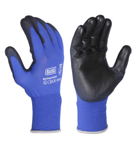 Black + Decker Blue & Black Safety Hand Gloves against Mechanical Risk, BXPG0340IN