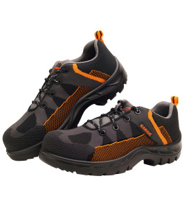 KARAM Flytex ISI Marked Flyknit Sporty Safety Shoes with Excellent Grip, Comfort with Single Density & Fiber Toe Cap | Anti-Static, Anti-Slip, Oil & Heat Resistant, FS210