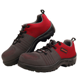 KARAM Flytex ISI Marked Flyknit Sporty Safety Shoes with Excellent Grip, Comfort with Single Density & Fiber Toe Cap | Anti-Static, Anti-Slip, Oil & Heat Resistant, FS213