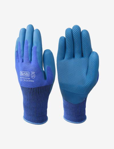 BLACK+DECKER Blue Safety Latex Coated Gloves BXPG0320IN