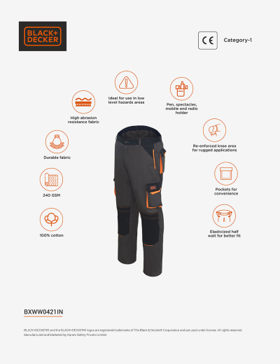 BLACK+DECKER Safety Trouser