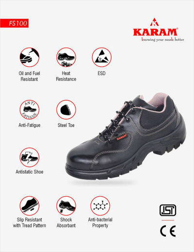 Ladies Leather Safety Shoes, Oil & Acid Resistant, Anti-static Safety Shoes for Women