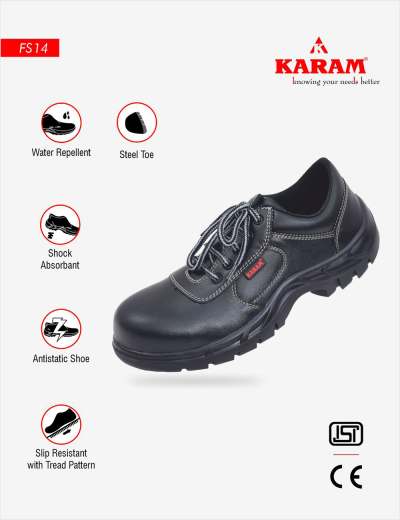 Abarwf Executive Safety Shoes, Water-Repellent and Steel Toe, Leather Formal Wear.