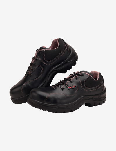 Black Leather Safety shoes