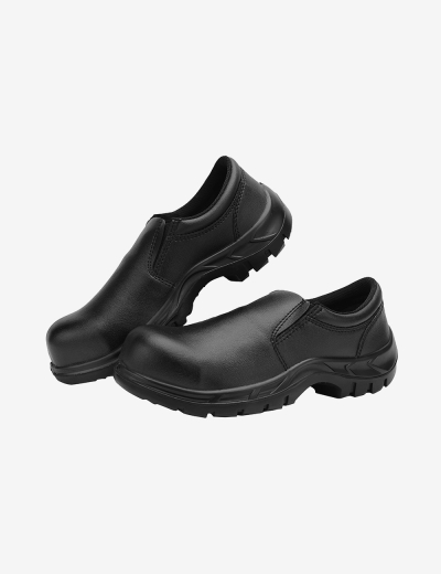 Black Leather Safety shoes