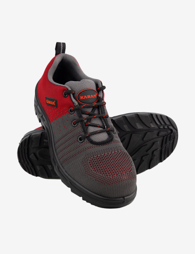 Flytex Red and Grey Sporty Safety Shoes FS213FN(FWSAMN)