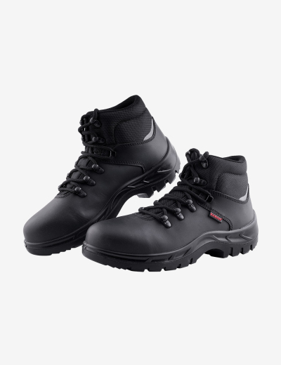 Buff Black Grain Leather Safety Shoes, FS231BL(SWSAMN)