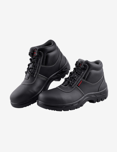 Buff Black Grain Leather Safety Shoes, FS232BL(SWSAMN)