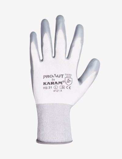 Nitrile coated hand gloves