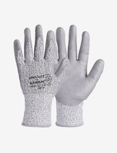 ProKut Multi Purpose Abrasion and Cut Resistance with Grey PU Coating Glove, HS41