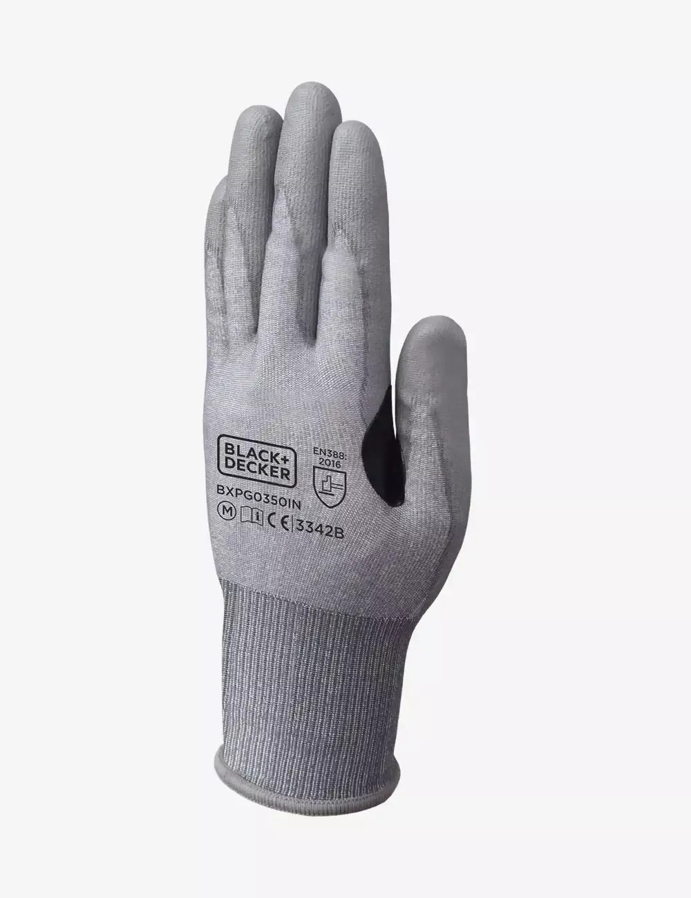 Buy BLACK+DECKER Grey PU Coated Safety Hand Gloves, Size-L