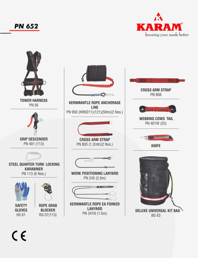 Buy Guided type Fall Arrester System on Flexible Anchorage Line with ...