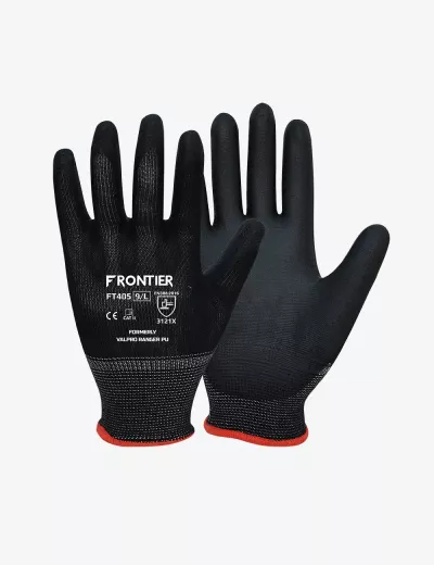 Cotton Knitted Single Dotted Gloves Navy Blue, FT605SD
